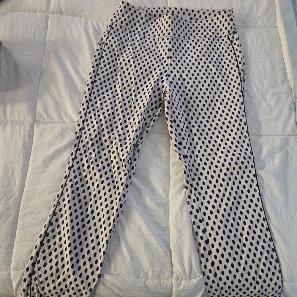 New York & Company Tan and Polka Dot Chinos - Picture 6 of 7